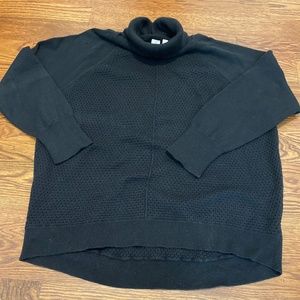 Like New Vintage Gap Black Textured Turtleneck Sweater (Sixe XL)